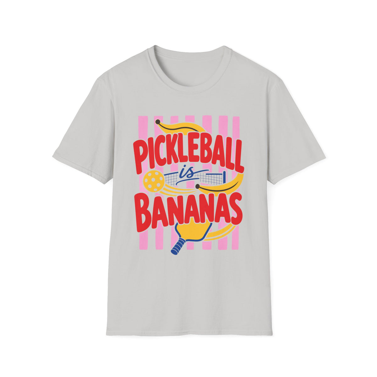 Bananas About Pickleball T-Shirt | Retro Fruits Stripes Design | Pickleball Player Shirt | Pickleball Gift for Mom Her