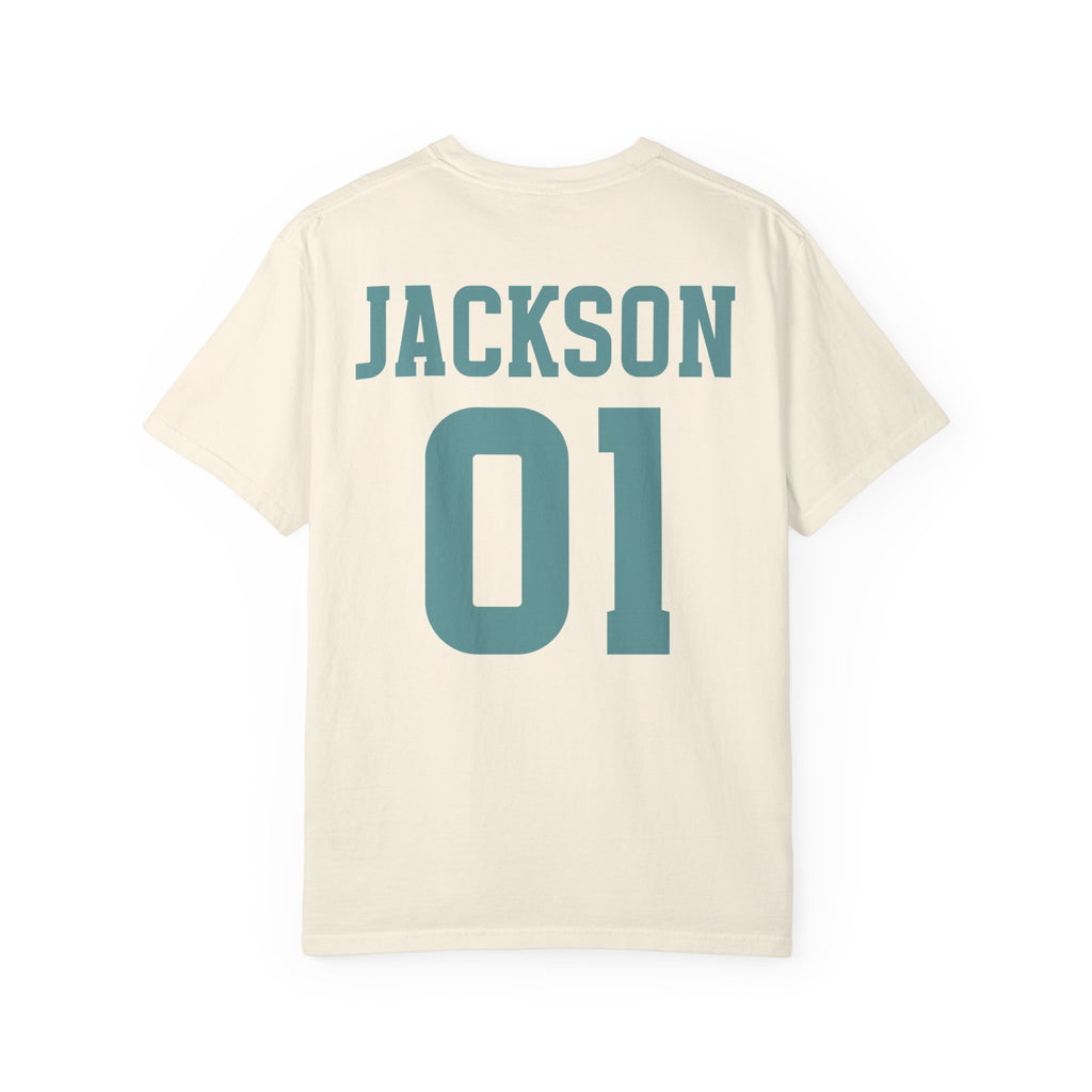 Custom Teacher Team T-shirt | Garment-Dyed School Spirit Tee, Custom Grade and School, Personalized Name & Number