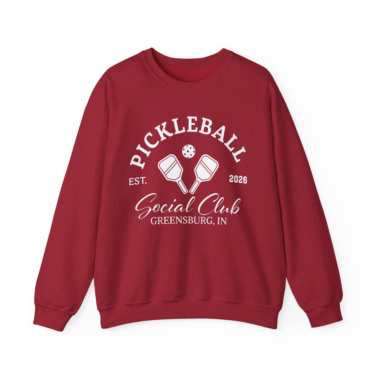 Custom Pickleball Social Club Sweatshirt, Personalized Pickleball Crewneck, Custom Town Year Pickleball Shirt, Gildan 18000 Unisex
