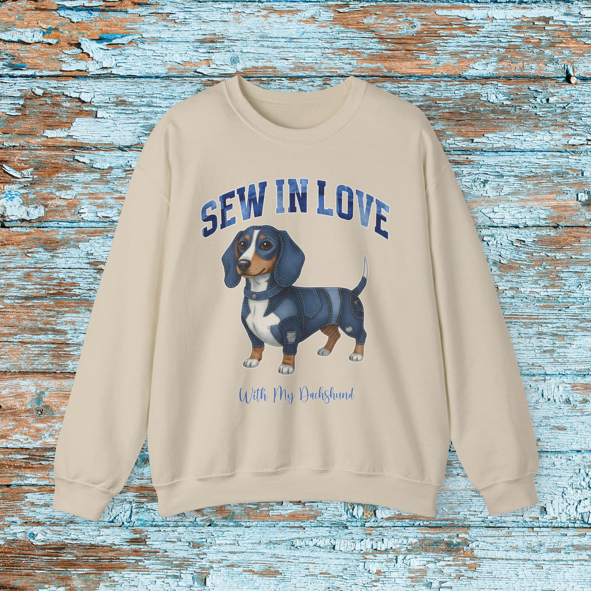 Dachshund Patchwork Sweatshirt, Weenie Mom Crewneck Sweatshirt Dachshund Lovers Gift , Funny Dachshund Owner Gift, Wiener Dog Mom Sweatshirt