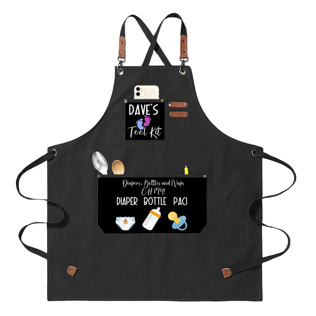Unisex Canvas Cross Back Apron with Pockets 2 Dave’s
