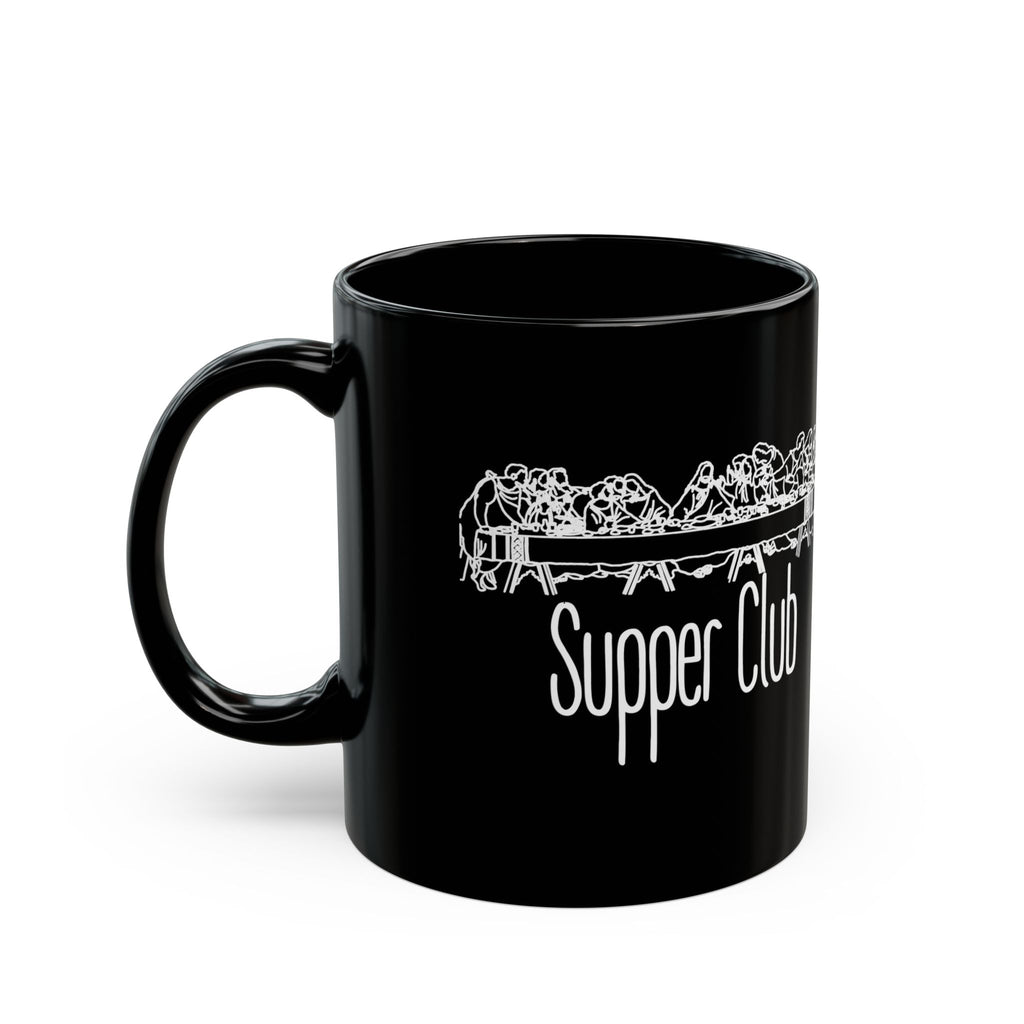Supper Club Last Supper Jesus Black Mug (11oz, 15oz) Easter Gift Baptism Christian Gift for Small Group Christian Home Decor