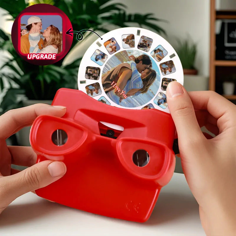 Custom 3D Viewfinder and Reel 10x Ultra-Clear 3D Upgraded Version Personalized Christmas Gifts Text and Photo Viewer with Your Own Photos