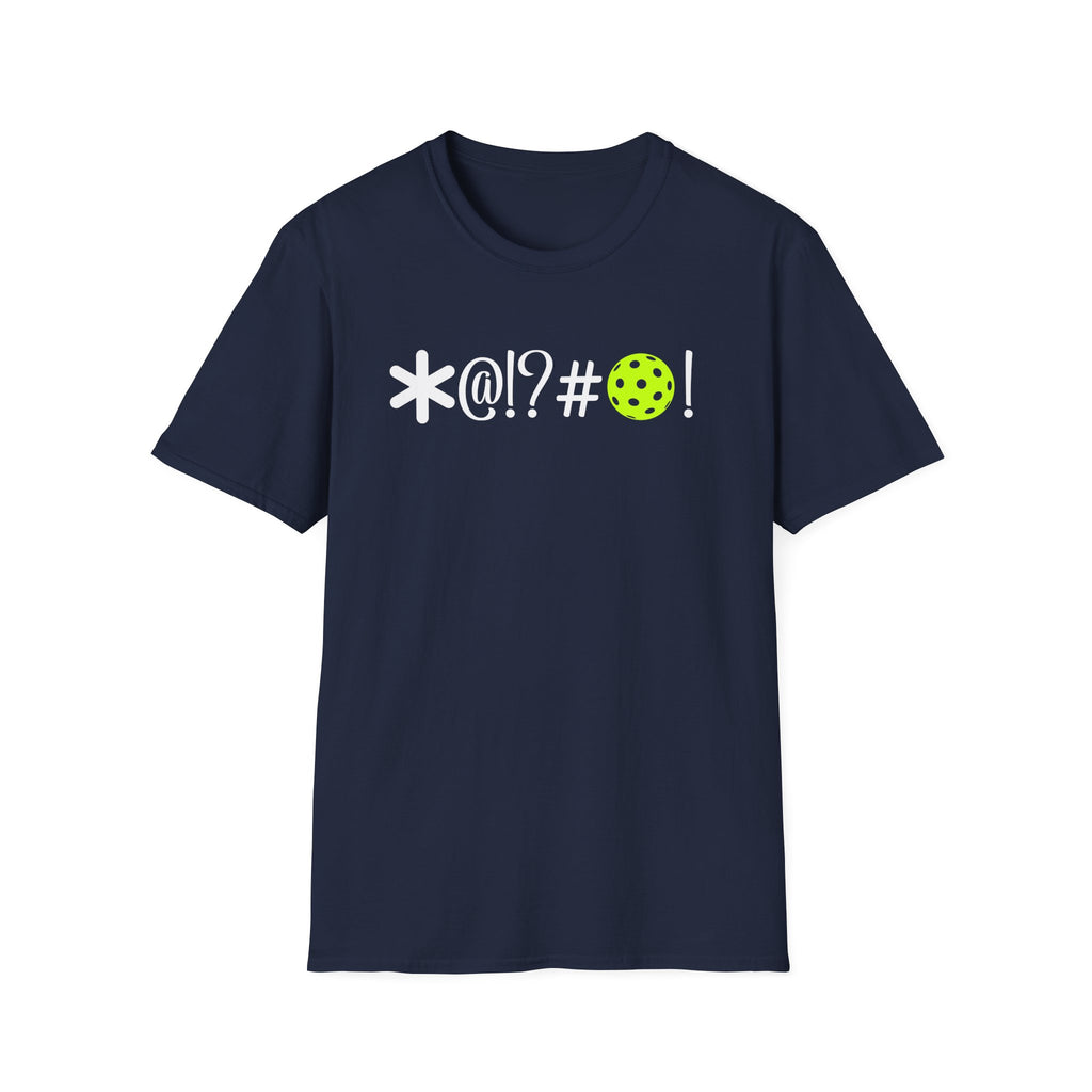 Funny Pickleball Censor Symbol T-Shirt | @!?# Graphic Tee | Humor Court Shirt for Players, Partners, League Friends