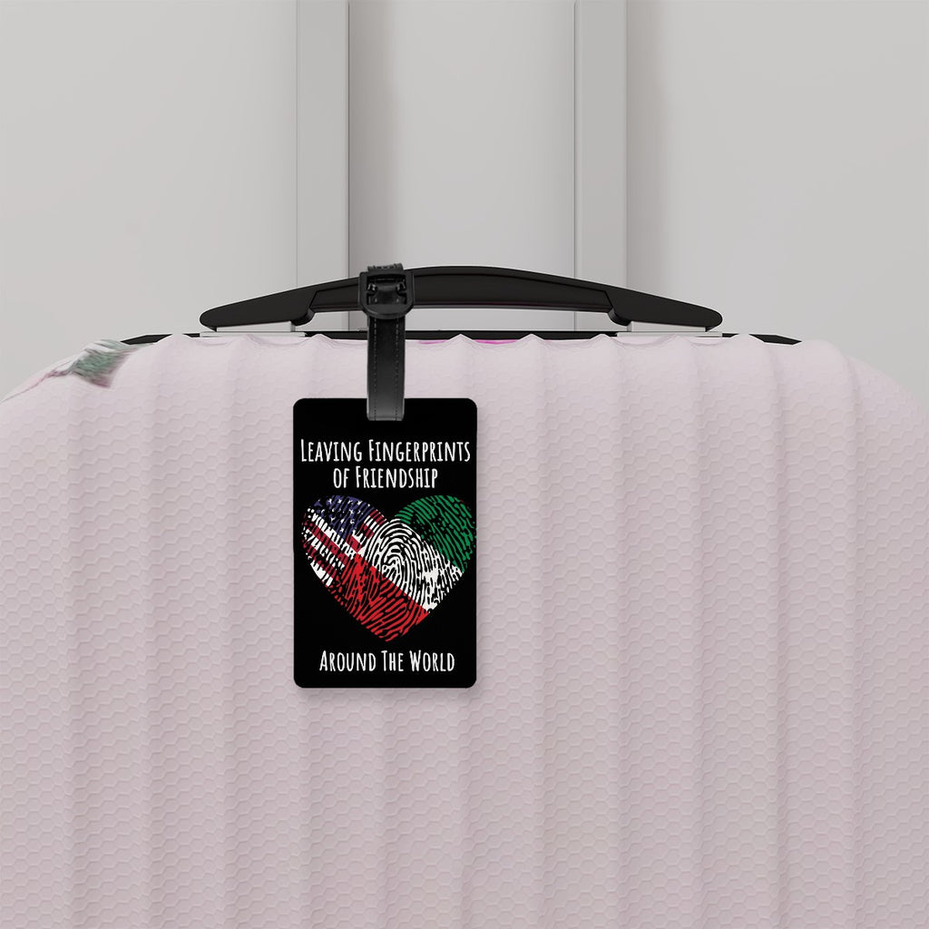 Personalized Custom Exchange Student Luggage Tag Select Two Flags to be Printed Provide any Other Custom Information