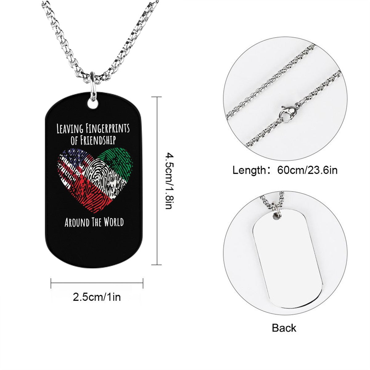 Memorial Necklace Daddy’s Leaving Fingerprints of Friendship