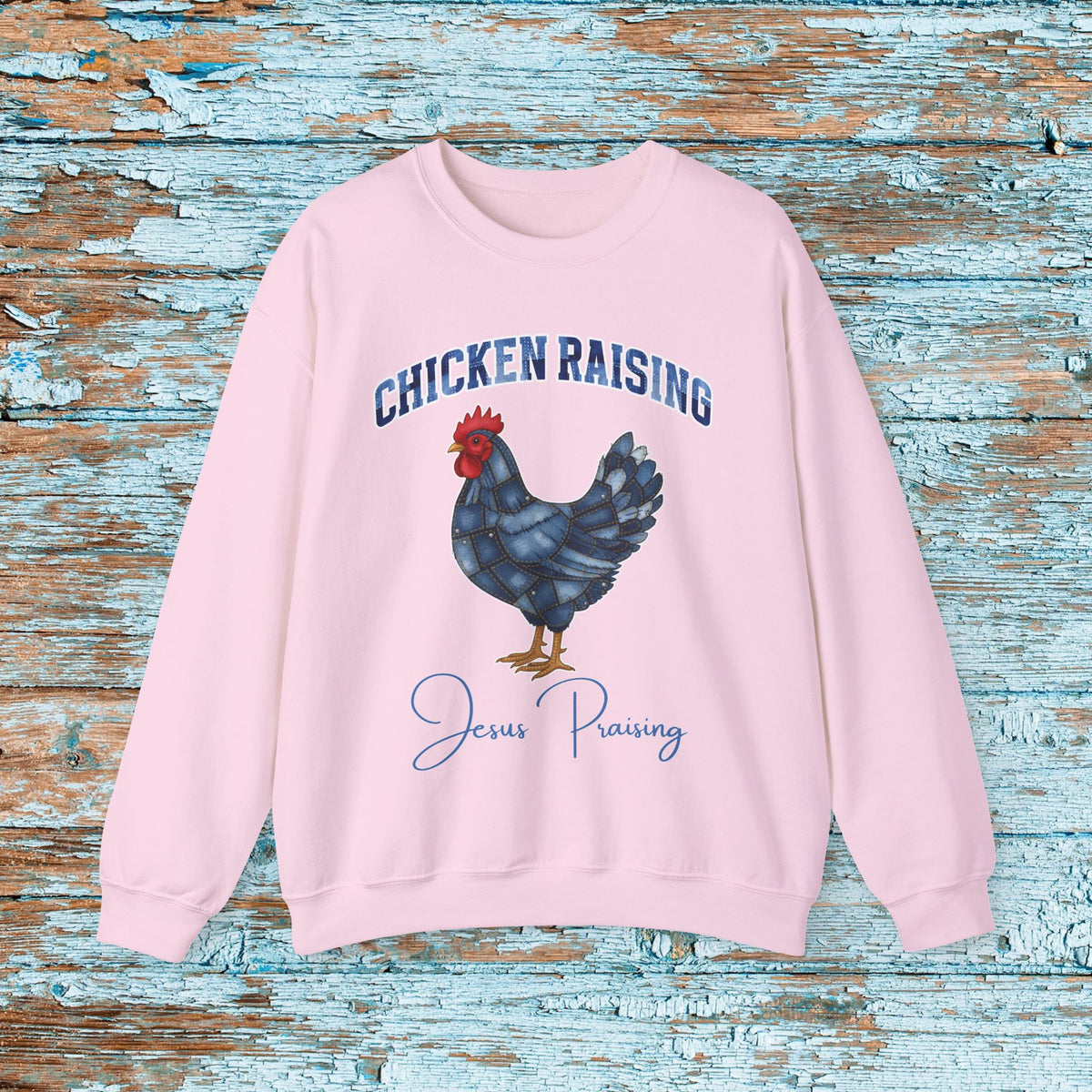 Christian Patchwork Chicken Sweatshirt, Cute Christian Shirt For Women,Jesus Shirt Christian Gift, Faith Based Shirt,Love and Grace Shirt