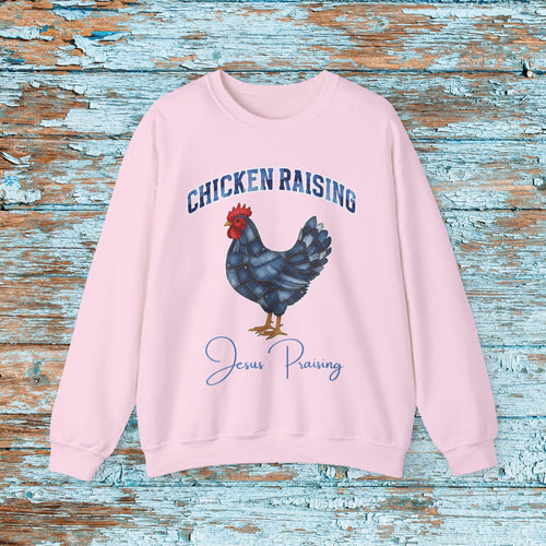Christian Patchwork Chicken Sweatshirt, Cute Christian Shirt For Women,Jesus Shirt Christian Gift, Faith Based Shirt,Love and Grace Shirt