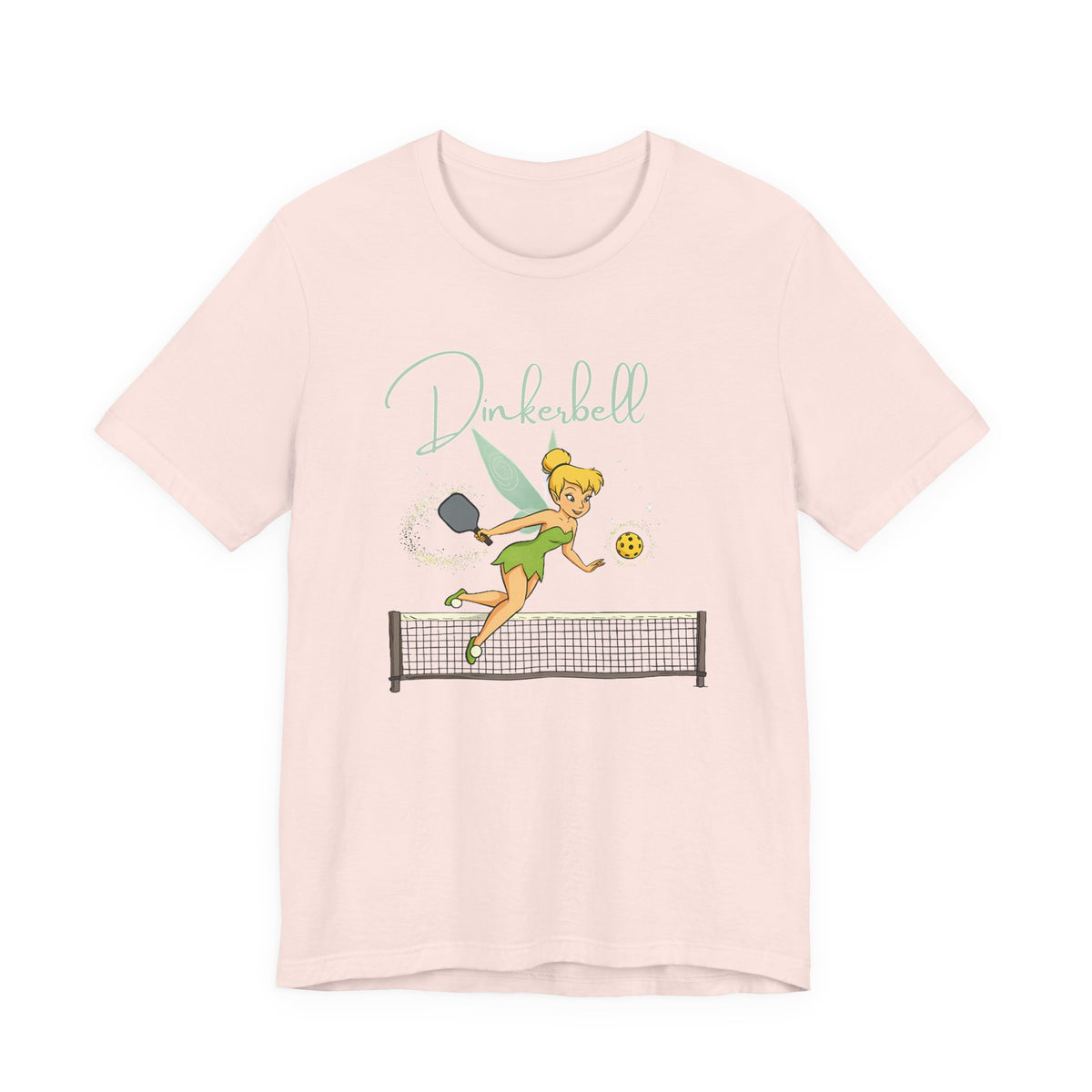 Dinkerbell Funny Pickleball Team Name Custom Ladies' Crew Neck T-Shirt for Tourney for Doubles Team Pickleball Outfit Pickleball Gear