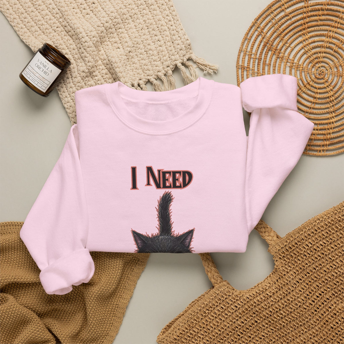 I Need Pumpkin Spice Meow! Sweatshirt | Black Cat Halloween Fall