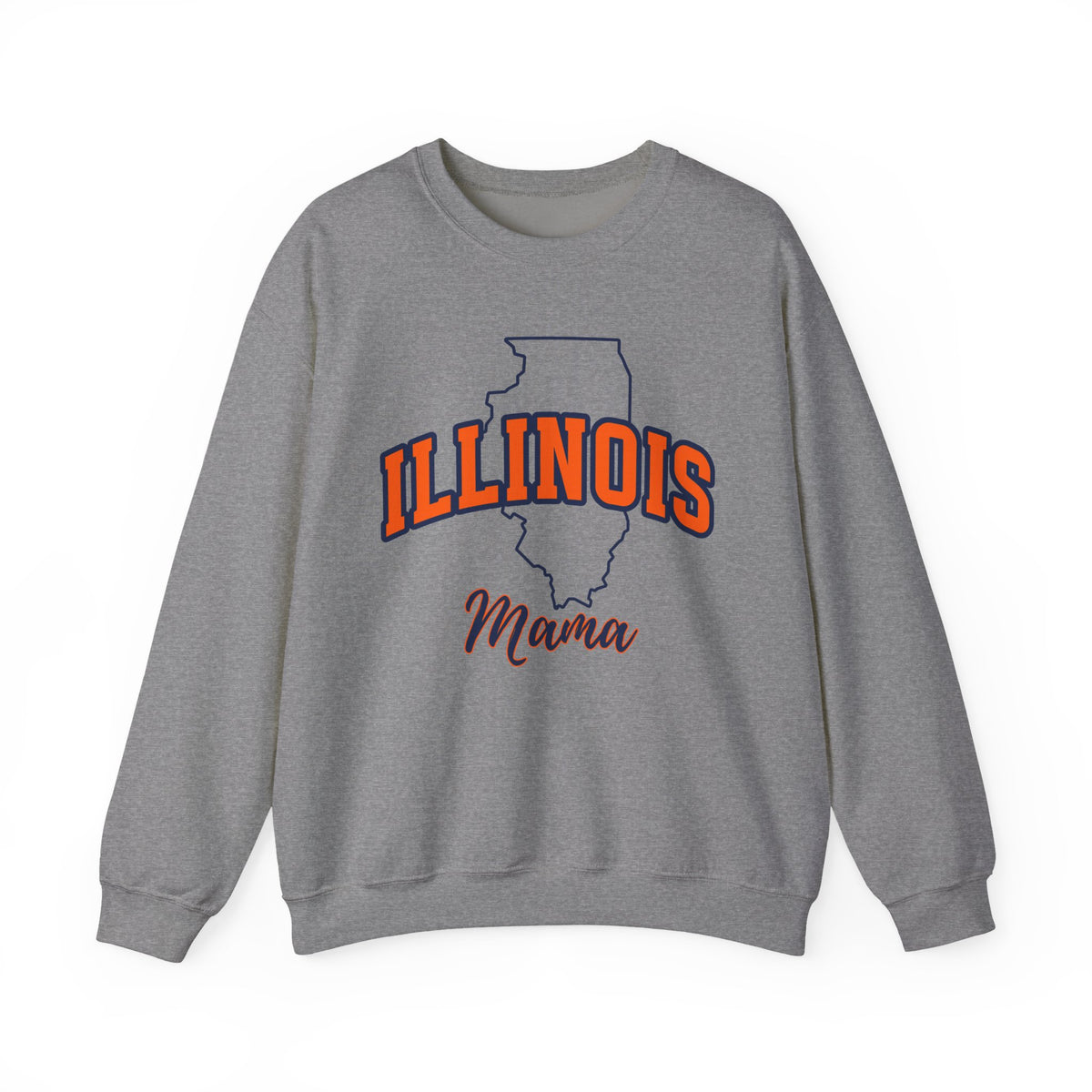 Custom Illinois Mama, Illinois Pride, University School Sweater, Fun Mom Shirt, Freshman Mom Gift, Unisex Crewneck Sweatshirt