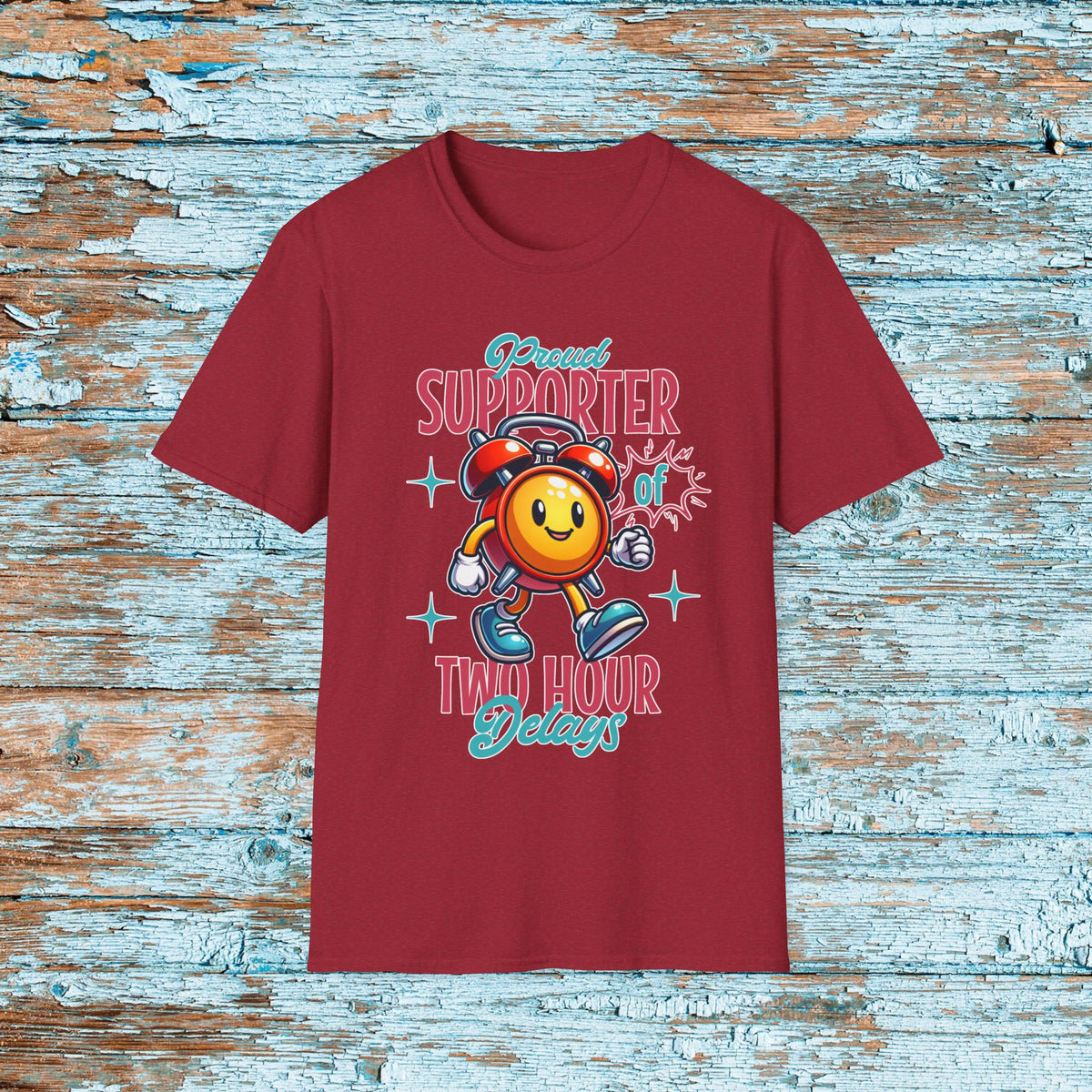 Teacher Funny Two Hour Delay Shirt, Proud Supporter of Hour Delays, Humorous Team TShirt, Snow Day, Matching Team