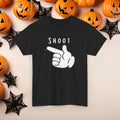 Couple's Office Halloween Funny Costume Unisex Heavy Cotton Tee Rock Paper Scissors Shirts for Him and Her