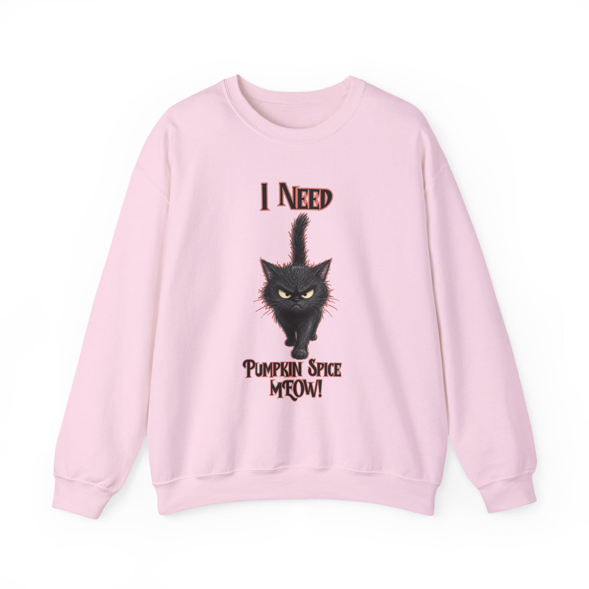 I Need Pumpkin Spice Meow! Sweatshirt | Black Cat Halloween Fall