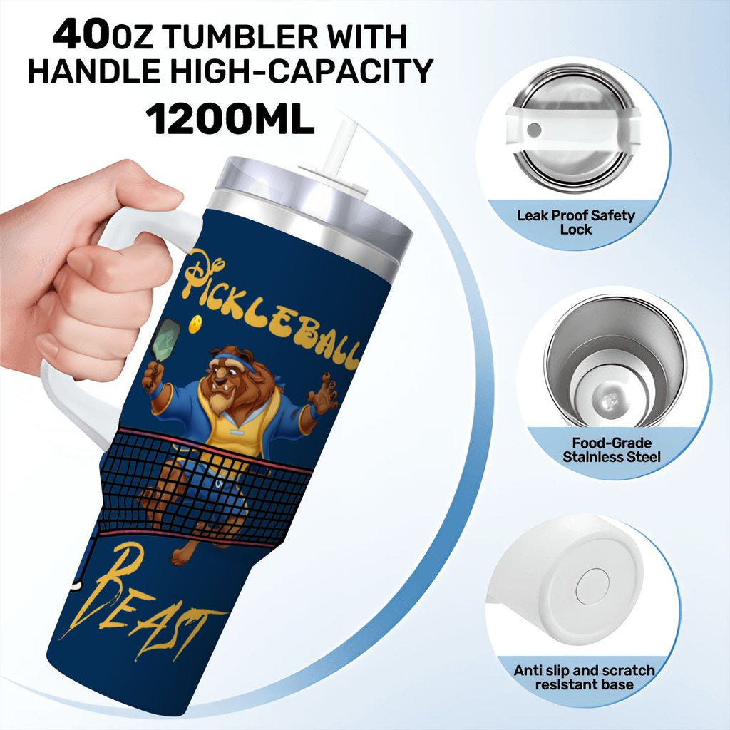 Travel Coffee Mug with Handle and Straw (40oz) 2