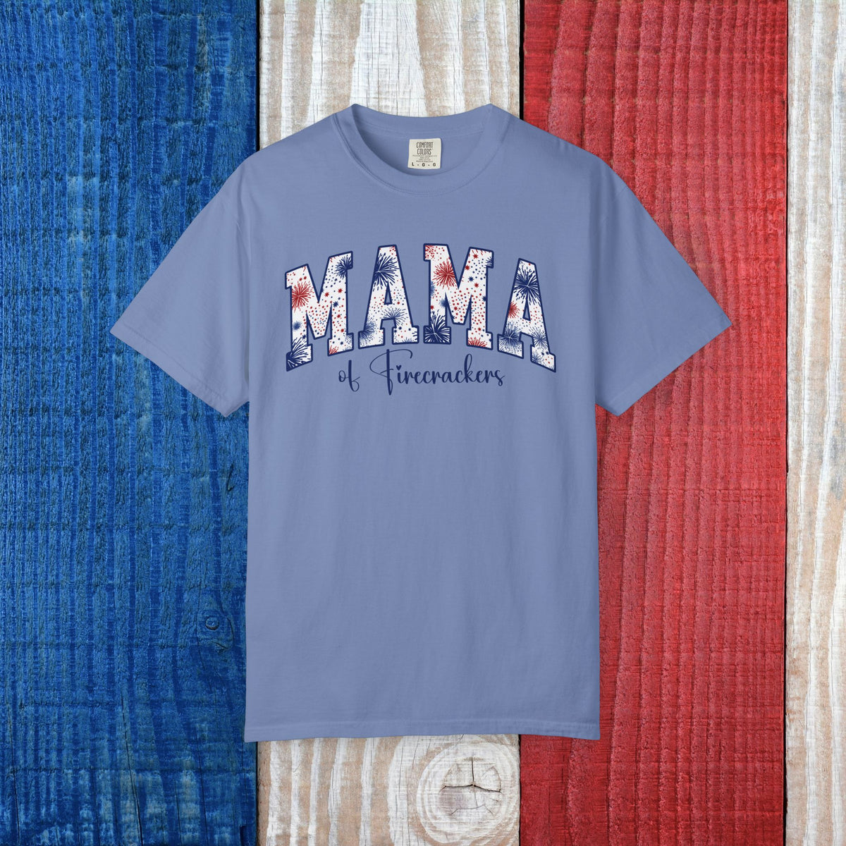 Comfort Colors Custom Name American Mama 4th of July Shirt, Independence Day Shirt, Fourth of July Mama Shirt, USA Shirt, Gift for Mom