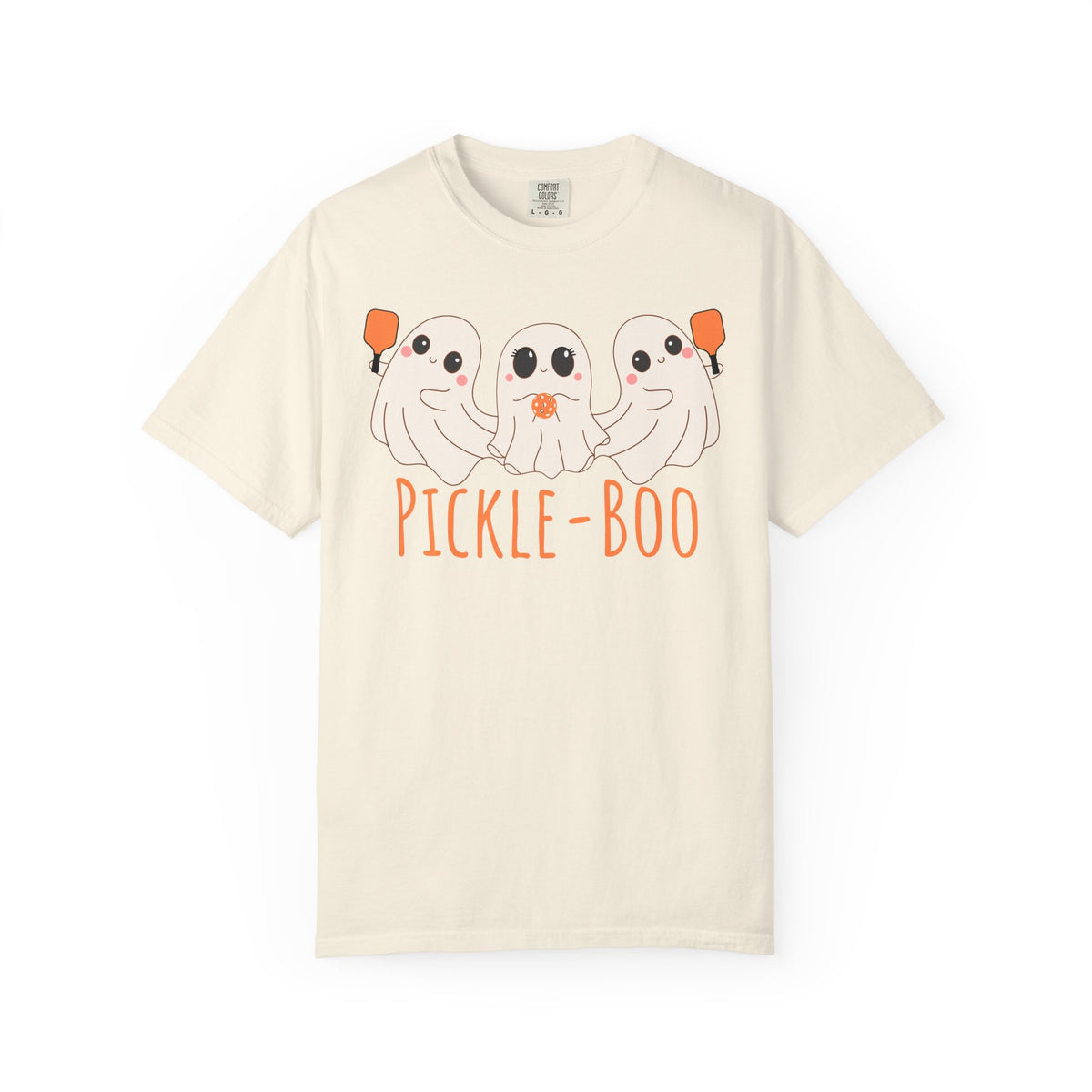 Pickleball Comfort Colors Halloween Ghost Shirt Cute Ghosts Playing Pickleball Boo Trick or Treat Fall Shirt for Pickleball Player