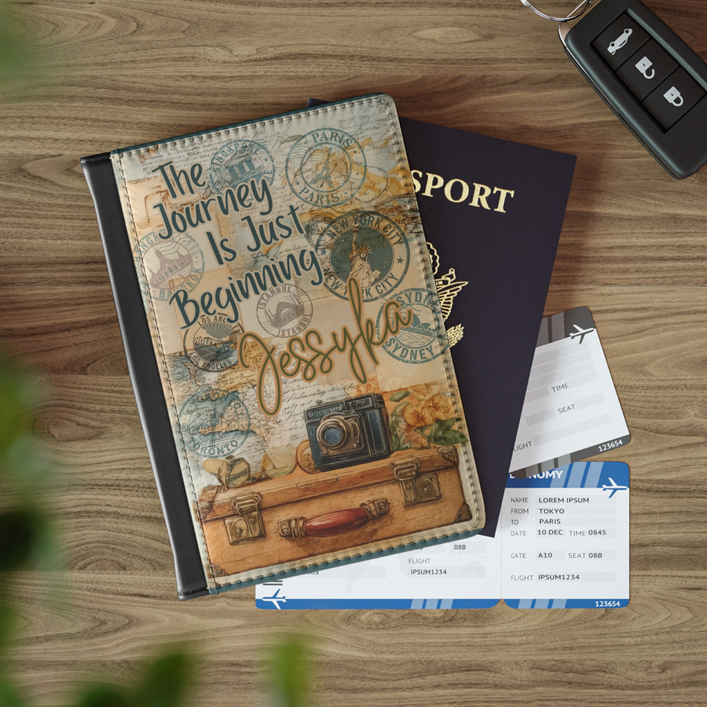 Custom Name Passport Cover, Personalized Graduation Gift, Travel Accessory, Stocking Stuffer for the Wander Lust