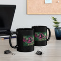 Funny Give Me a Clock Tick Wicked Black Mug (11oz, 15oz) Morning Coffee, Afternoon Tea Cup, Bestie Gift, Good vs Bad, Witch Hat Magic Wand