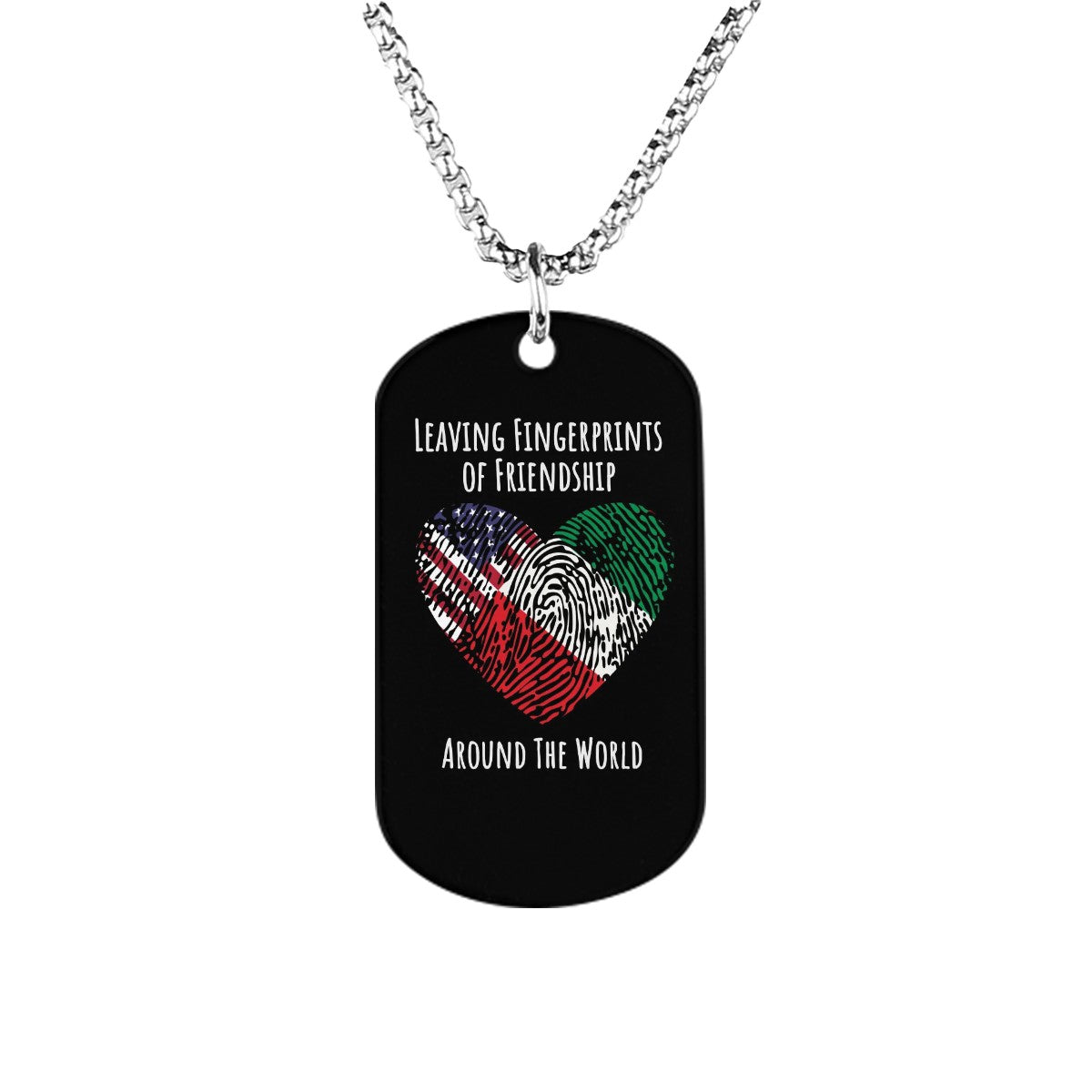 Memorial Necklace Daddy’s Leaving Fingerprints of Friendship