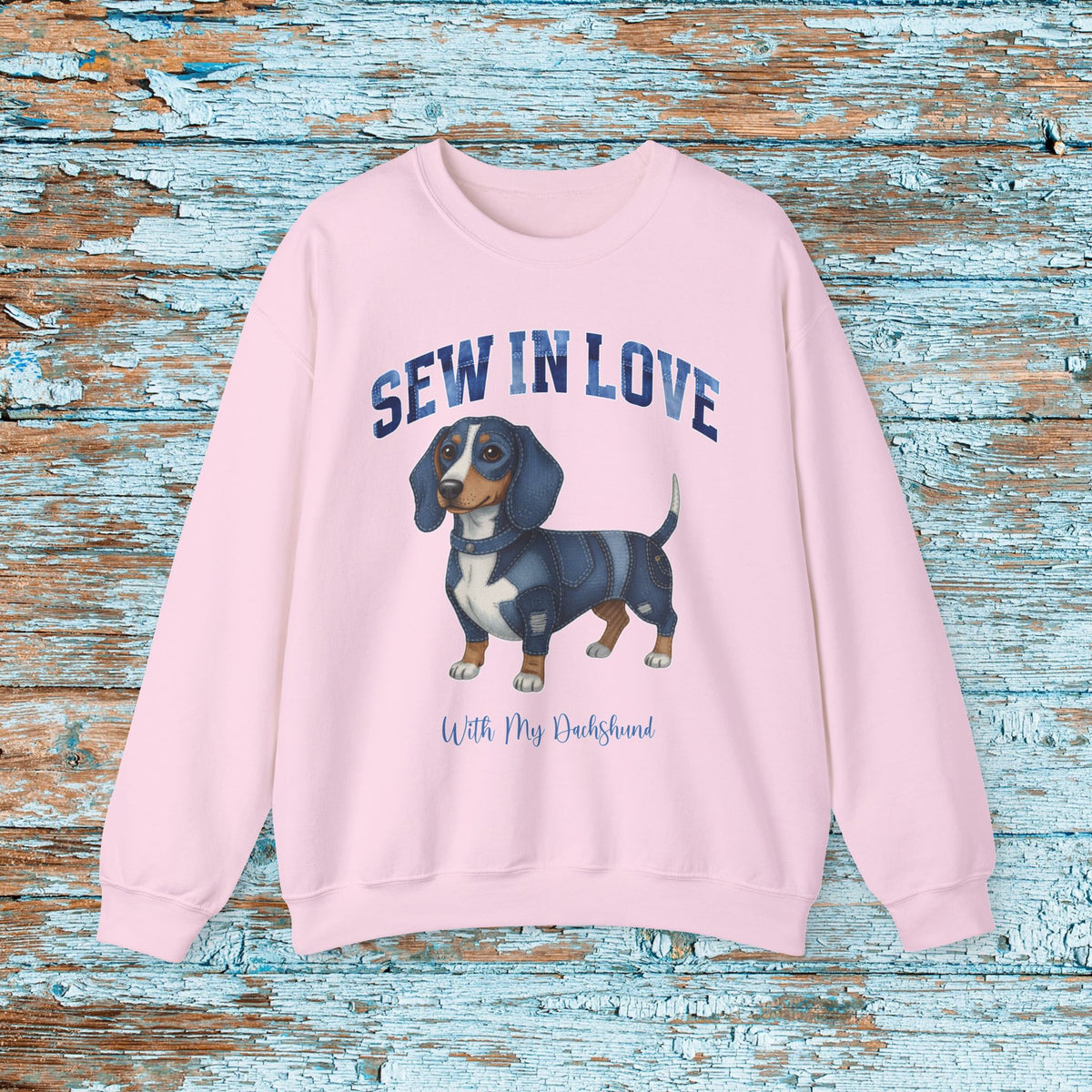 Dachshund Patchwork Sweatshirt, Weenie Mom Crewneck Sweatshirt Dachshund Lovers Gift , Funny Dachshund Owner Gift, Wiener Dog Mom Sweatshirt