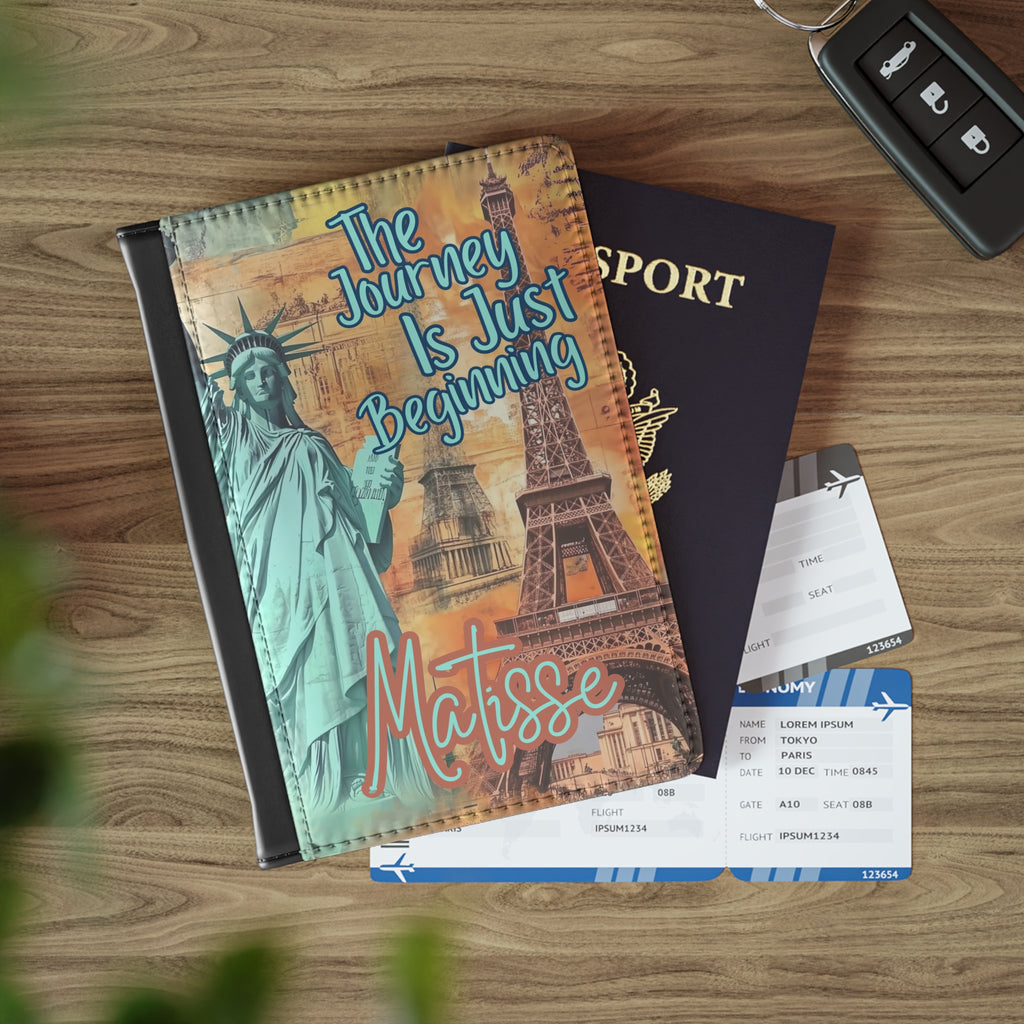Custom Name Travel Passport Cover Personalized with Name and Phrase Graduation Birthday Gift for Traveler Bestie Friend Gift