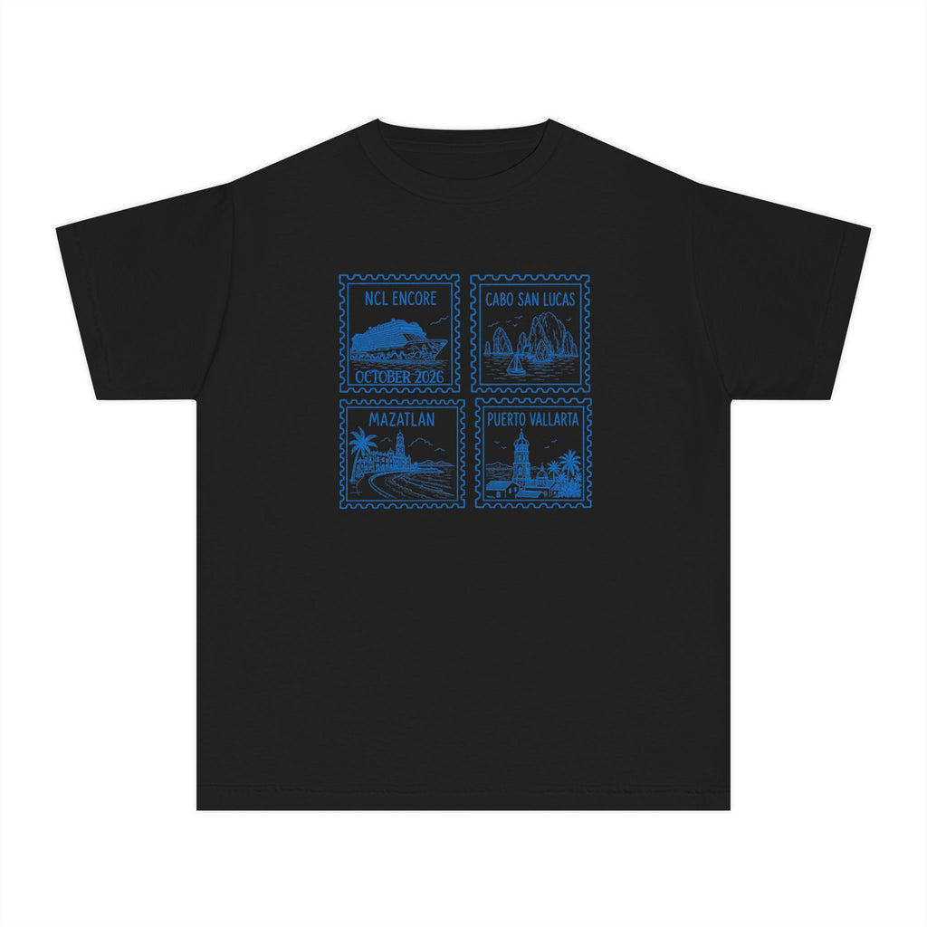 Custom Stamp Cruise Matching Family Kids Youth Tee Comfort Colors