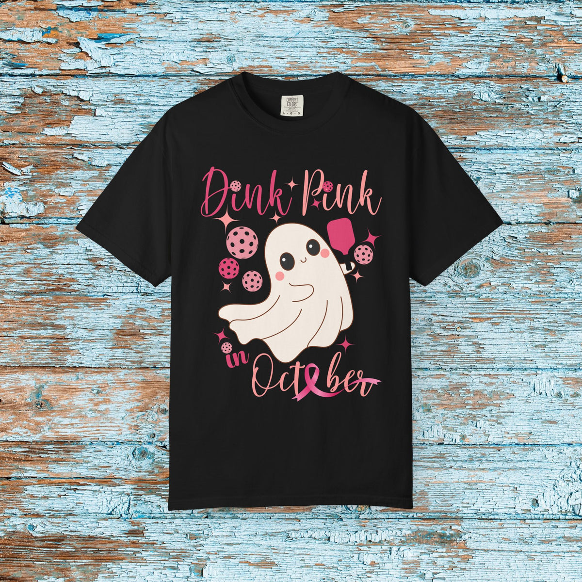 Pickleball Comfort Colors Dink Pink in October Breast Cancer Ghost Shirt Pickleball Shirt for Her Gift for Mom Team Pickleball Lover Player