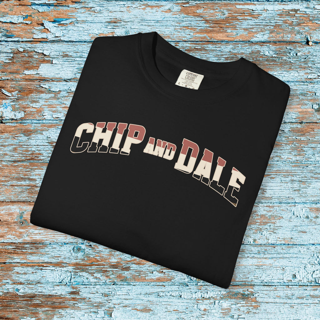 Comfort Colors Chip and Dale Mickey Shirt College Font Magical Matching Family Theme Park Kingdom Vacation Shirt