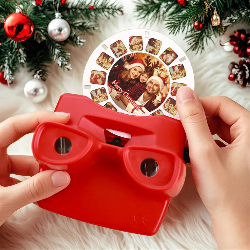 Custom 3D Viewfinder and Reel 10x Ultra-Clear 3D Upgraded Version Personalized Christmas Gifts Text and Photo Viewer with Your Own Photos