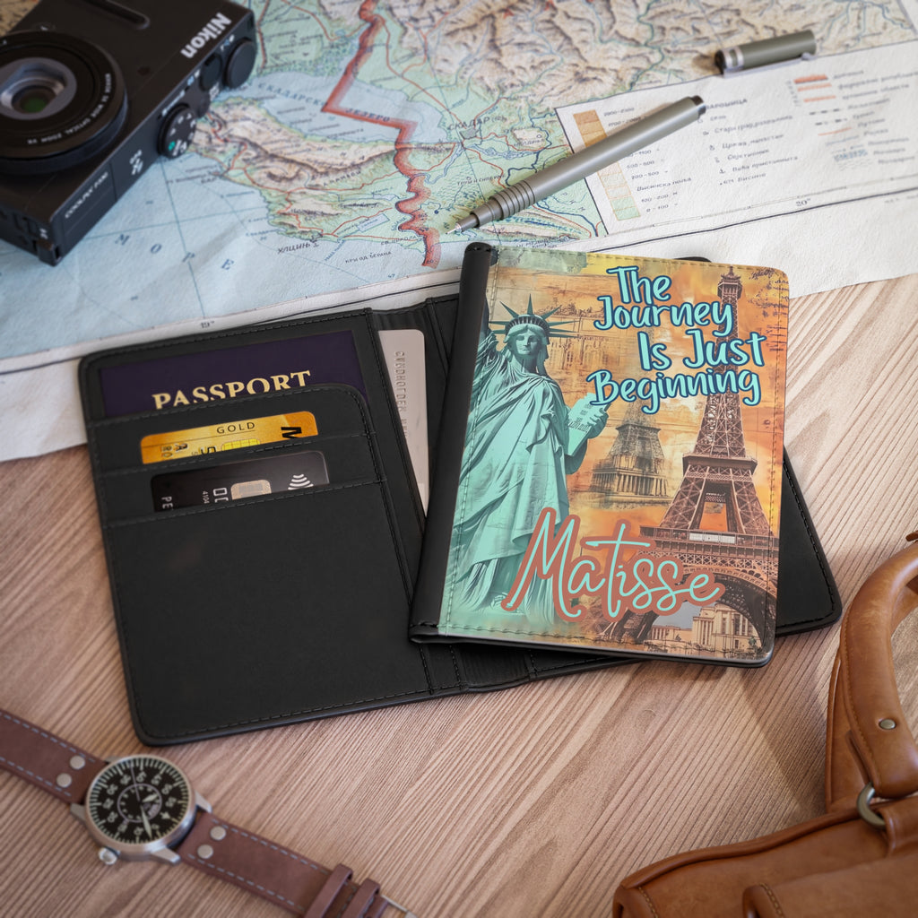 Custom Name Travel Passport Cover Personalized with Name and Phrase Graduation Birthday Gift for Traveler Bestie Friend Gift