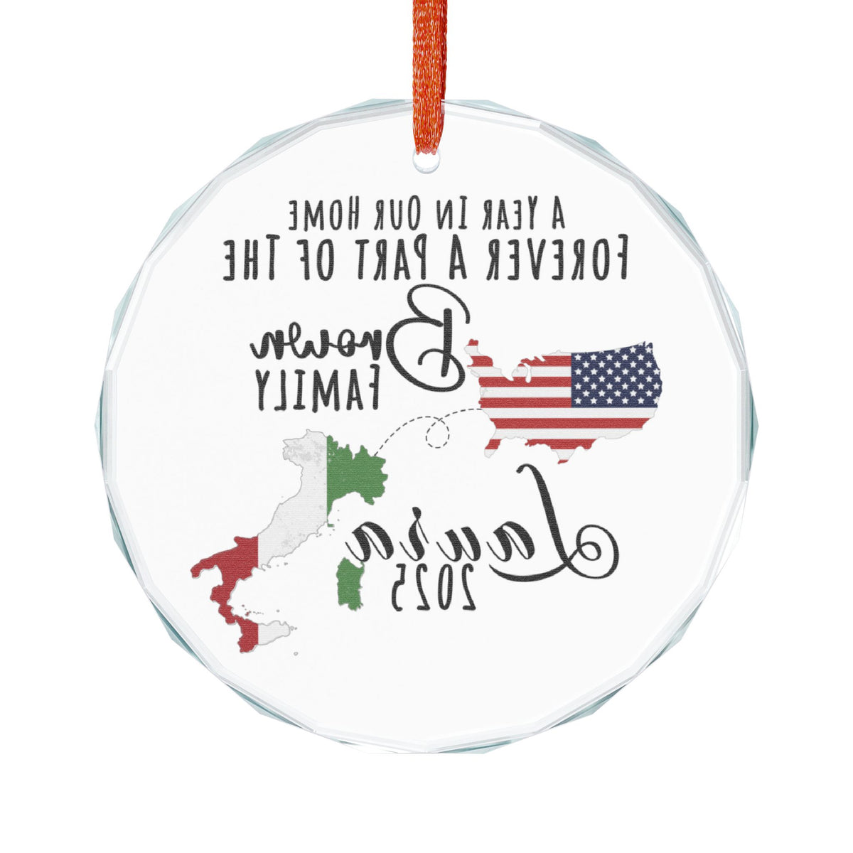 Personalized Long Distance Ornament, Exchange Student Keepsake, Gift For Foreign Exchange Students, Two Countries Ornament, Moving Away Gift