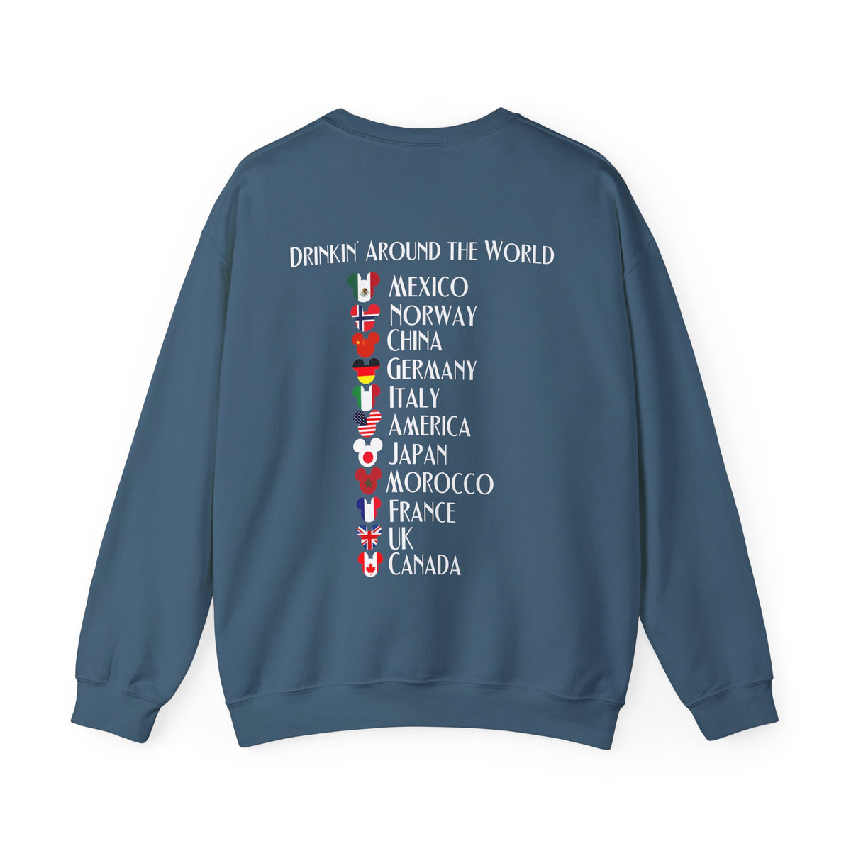 Custom Funny Disney Epcot World Tour 21st Birthday Sweatshirt Drink Around The World Food and Wine Drinking Squad Shirt World Traveler