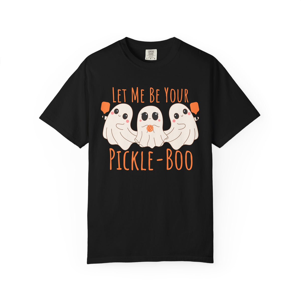 Pickleball Comfort Colors Halloween Ghost Shirt Cute Ghosts Playing Pickleball Boo Trick or Treat Fall Shirt for Pickleball Player