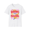 Bananas About Pickleball T-Shirt | Retro Fruits Stripes Design | Pickleball Player Shirt | Pickleball Gift for Mom Her