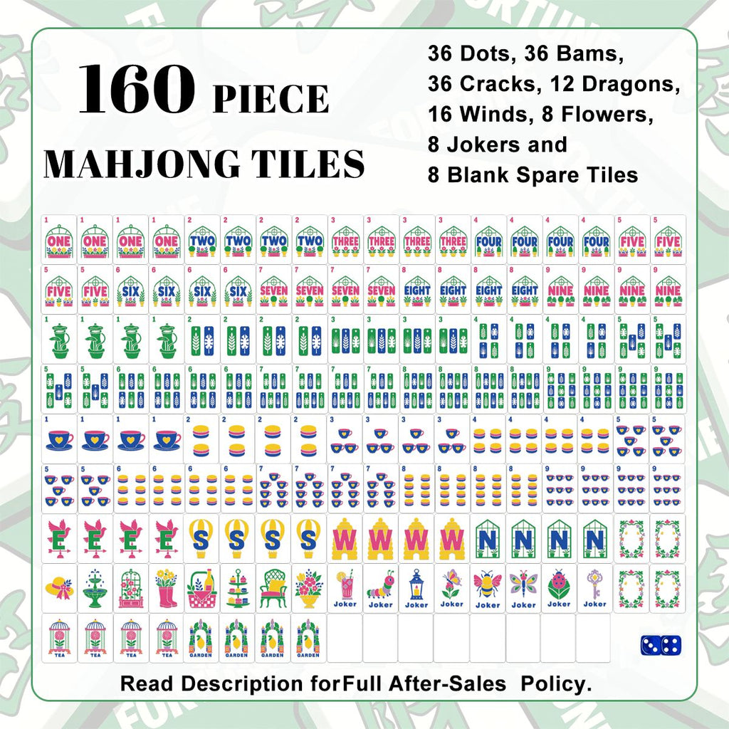 American Mahjong Tiles (Floral Garden Style) 1 Mahjong Mahjong (1)