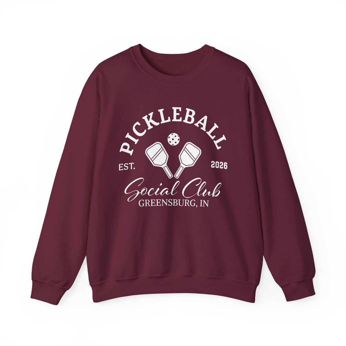Custom Pickleball Social Club Sweatshirt, Personalized Pickleball Crewneck, Custom Town Year Pickleball Shirt, Gildan 18000 Unisex