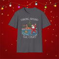 Christmas Pickleball Funny Santa Dinking Around the Court Unisex Softstyle T-Shirt Team Shirt for Mom Grandma Dad Favorite Player Gift Xmas