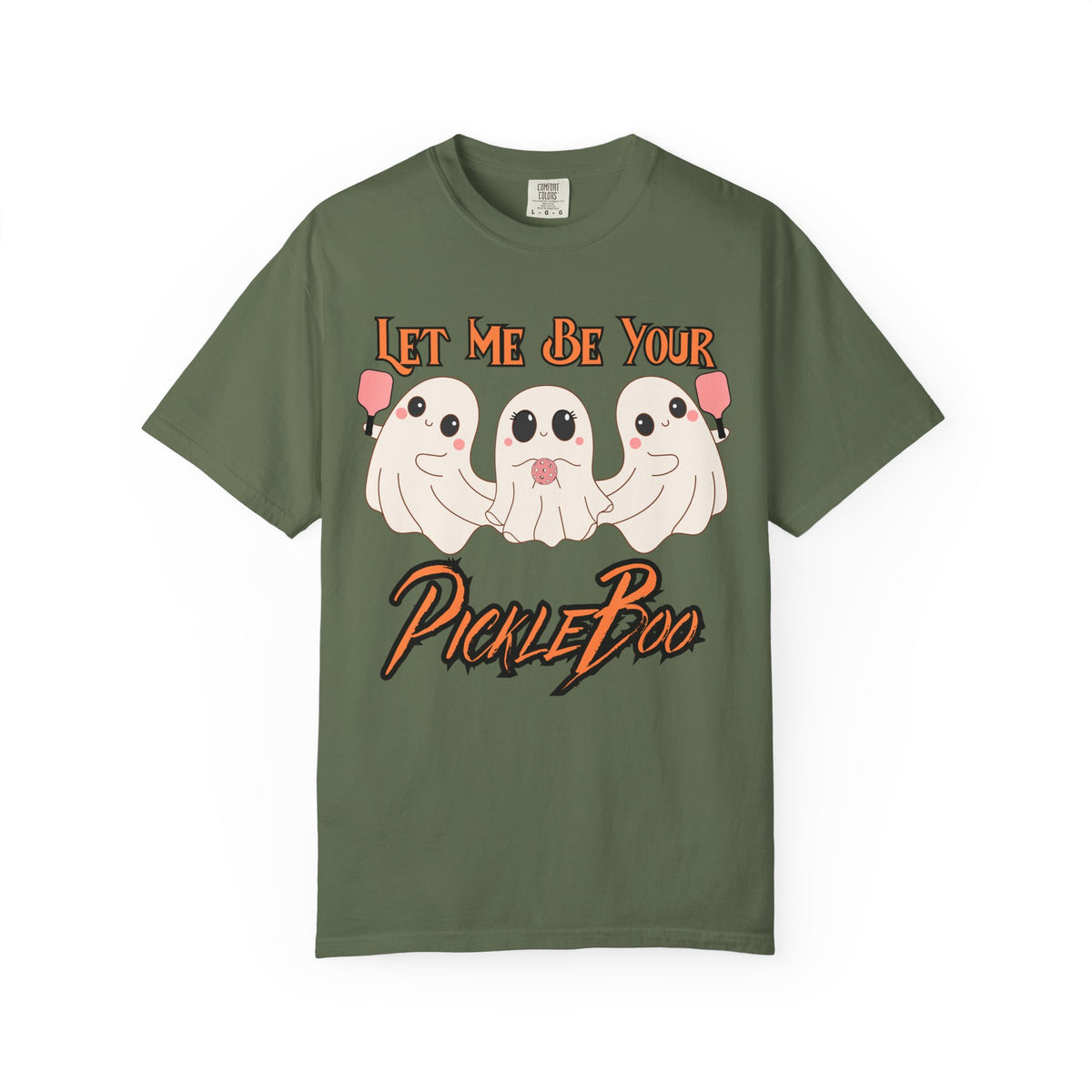 Pickleball Comfort Colors Halloween Ghost Shirt Cute Ghosts Playing Pickleball Boo Trick or Treat Fall Shirt for Pickleball Player