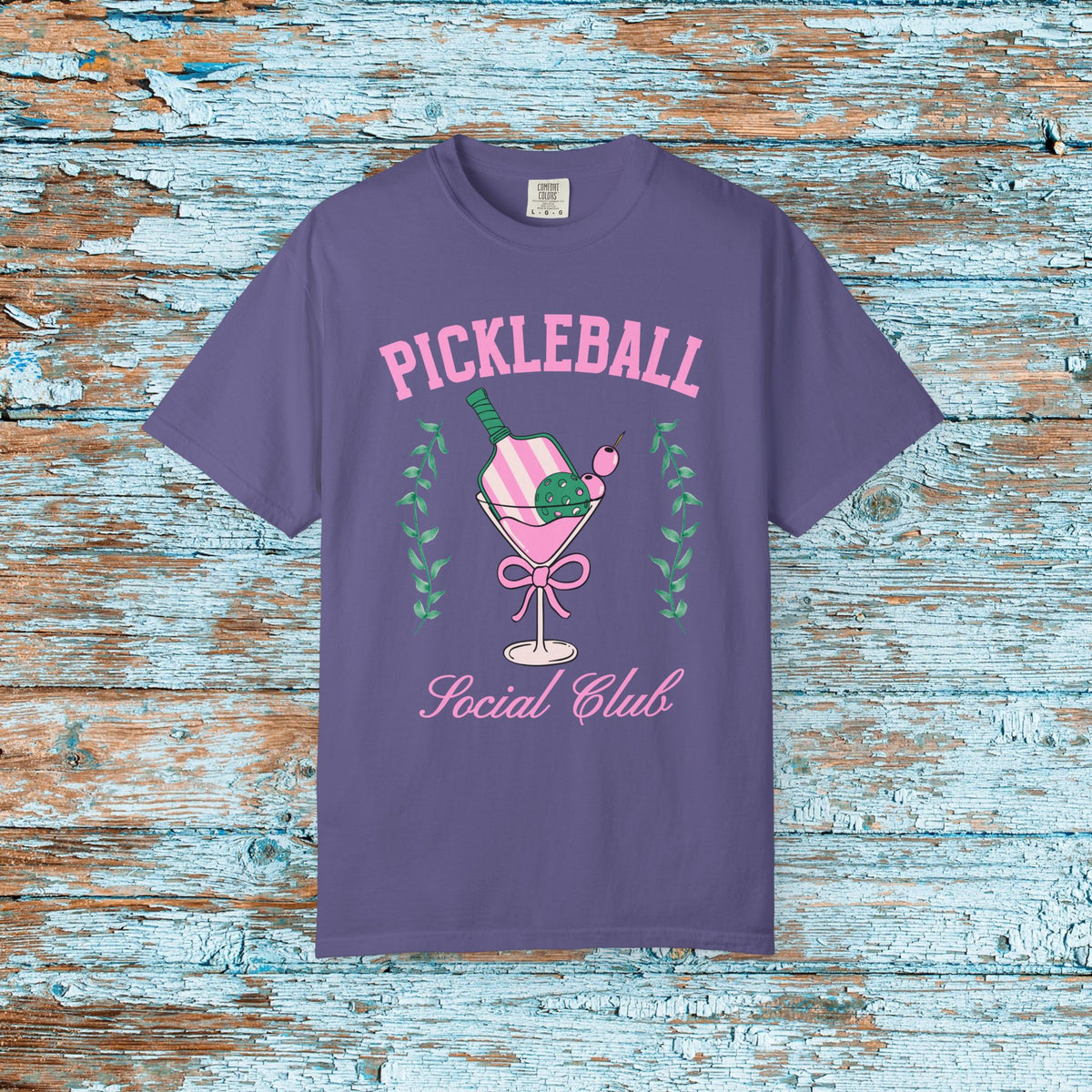 Comfort Colors Funny Pickleball Social Club Cocktail Pickleball Lover Pickleball Player Team Shirt Gift for  Her Mom Wife Player Gift