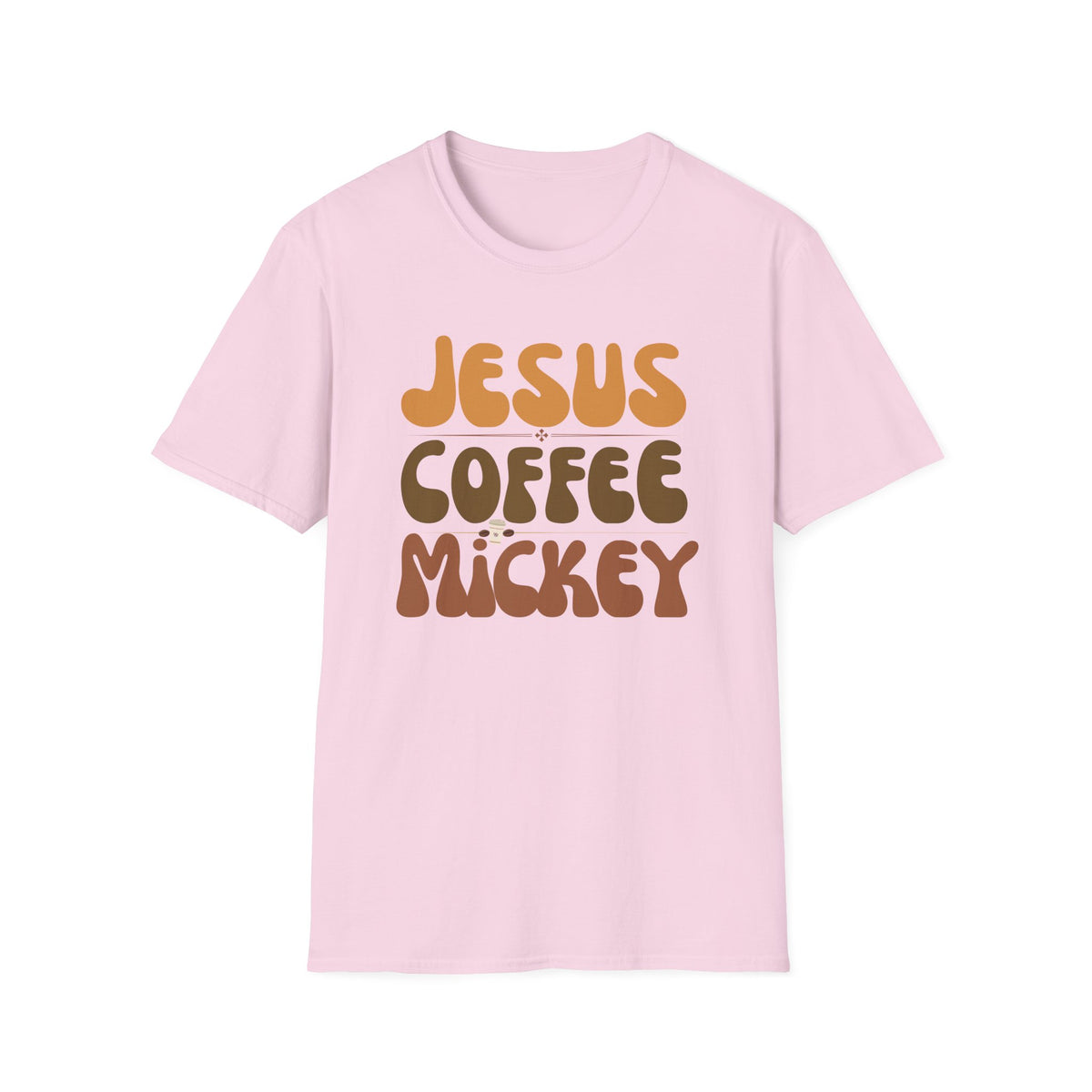 Jesus Coffee Mickey Fun Softstyle T-Shirt Perfect gift for Jesus Coffee and Mickey Lover. Church Theme Park Coffee