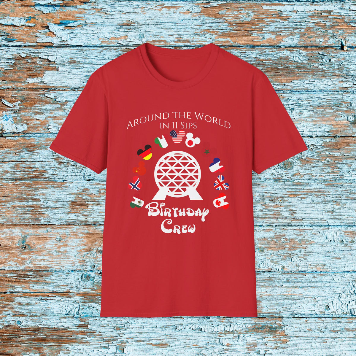 Custom Disney Epcot World Tour Birthday Comfort Colors Shirt, Drink Around The World, World Traveler Food and Wine, Drinking Squad