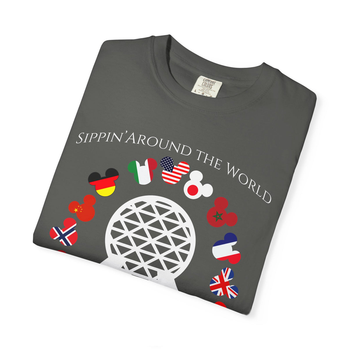 Birthday Girl Custom Disney Epcot World Tour Birthday Comfort Colors Shirt, Drink Around The World, World Traveler Food and Wine