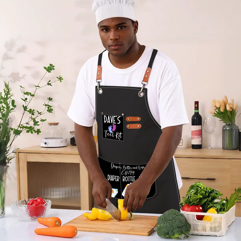 Unisex Canvas Cross Back Apron with Pockets 2 Dave’s