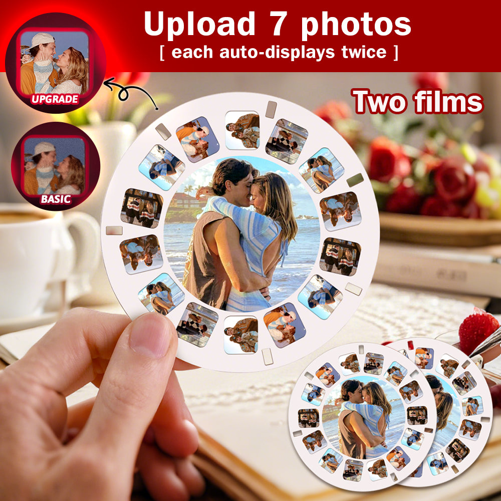 Personalized 3D Viewfinder Photo Reel Upgraded Version – Custom Engraved Insert (Reel Only)
