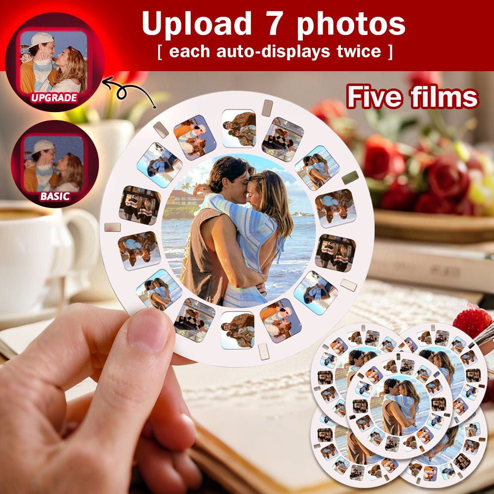 Personalized 3D Viewfinder Photo Reel Upgraded Version – Custom Engraved Insert (Reel Only)