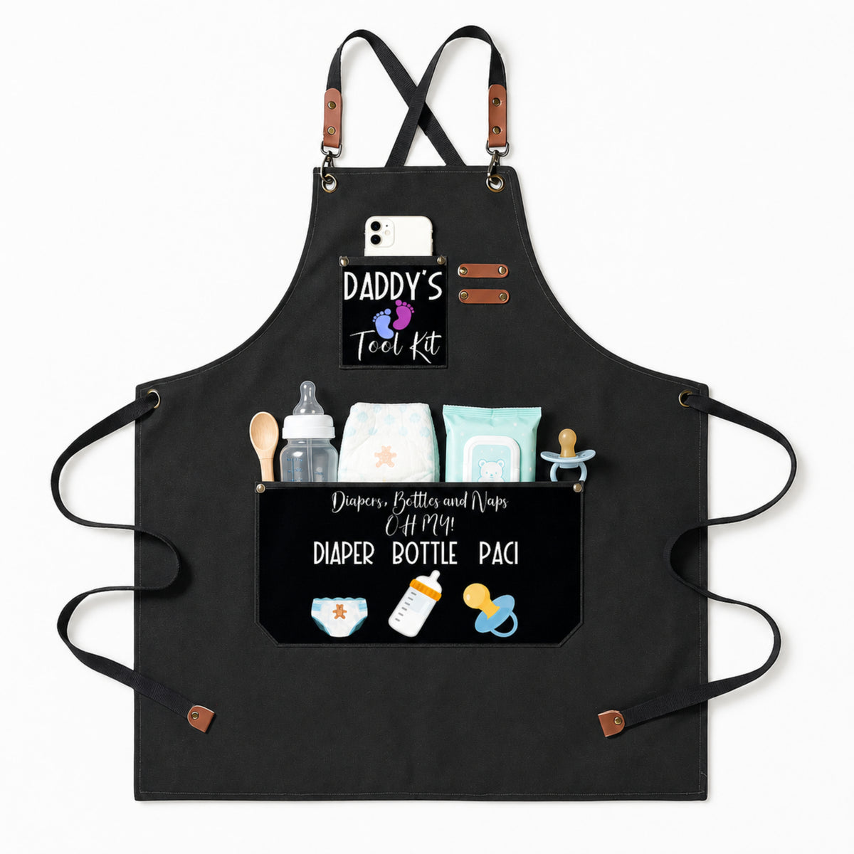 Funny Daddy’s Tool Kit Apron – New Dad & Baby Shower Gift