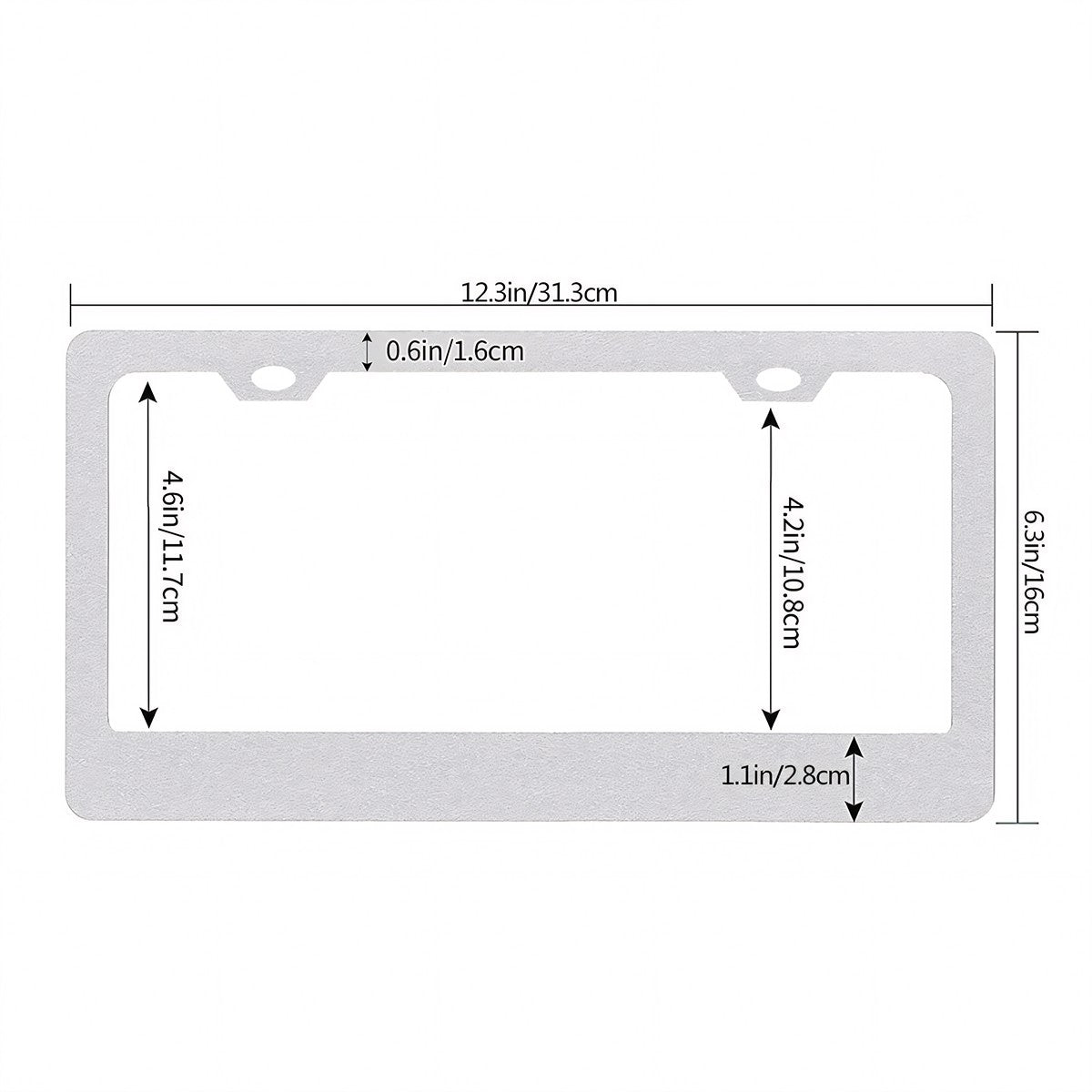 Flat Hole License Plate Frames 2pcs pickleball socks