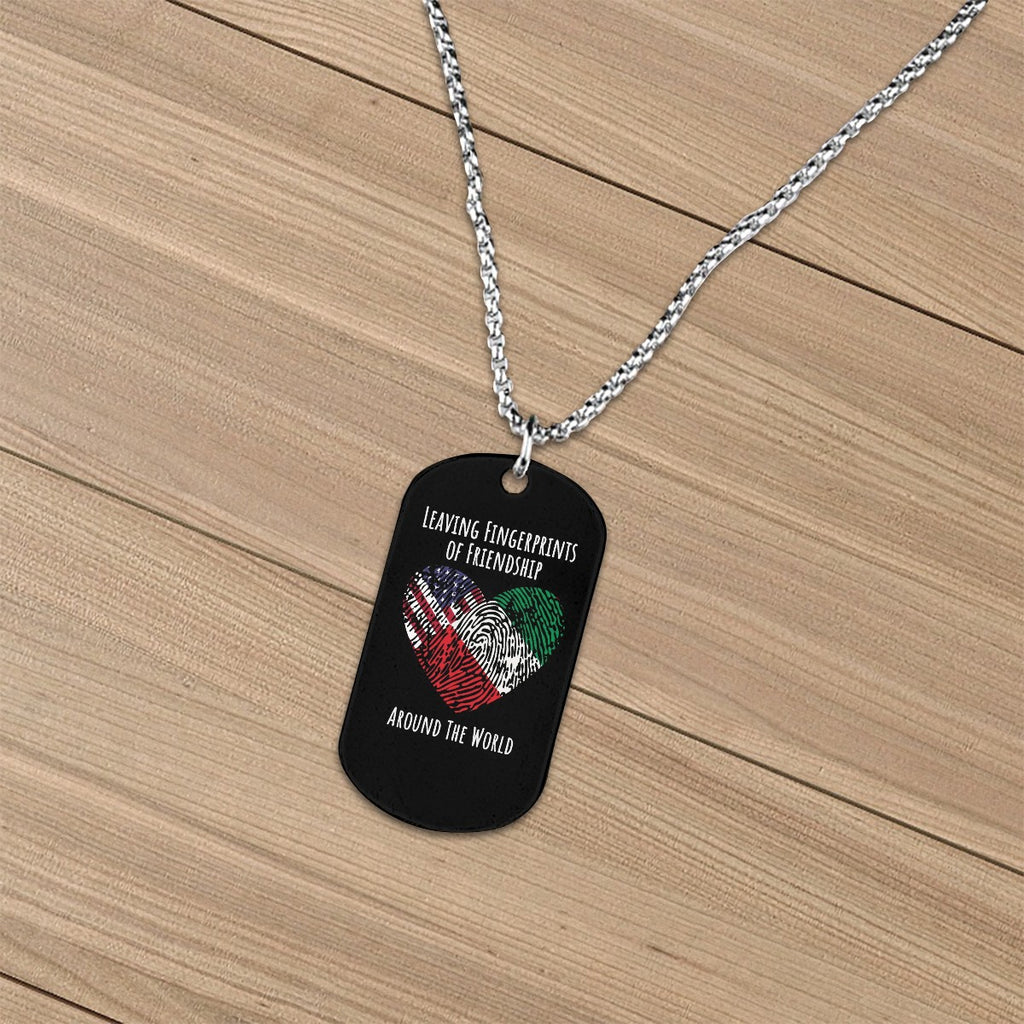 Memorial Necklace Daddy’s Leaving Fingerprints of Friendship