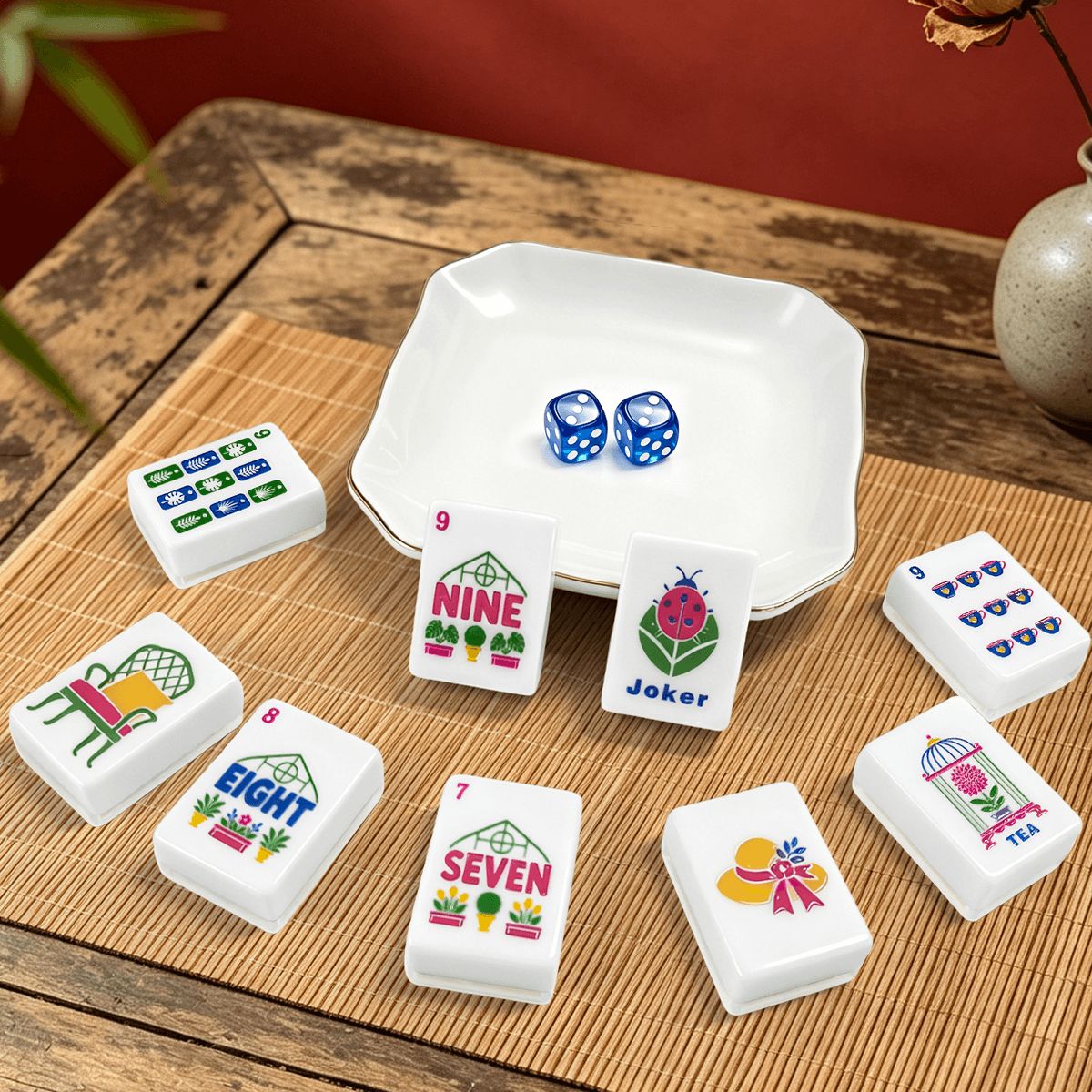 American Mahjong Tiles (Floral Garden Style) 1 Mahjong Mahjong (1)